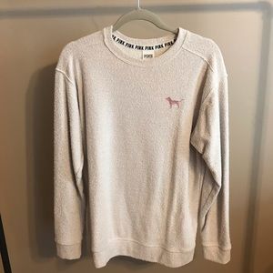 Beige terry cloth sweatshirt by Pink